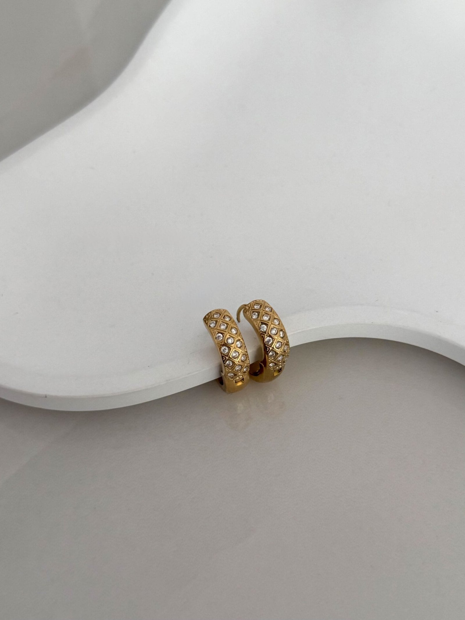 Σκουλαρίκια Diamond Weave Hoops - Image 2