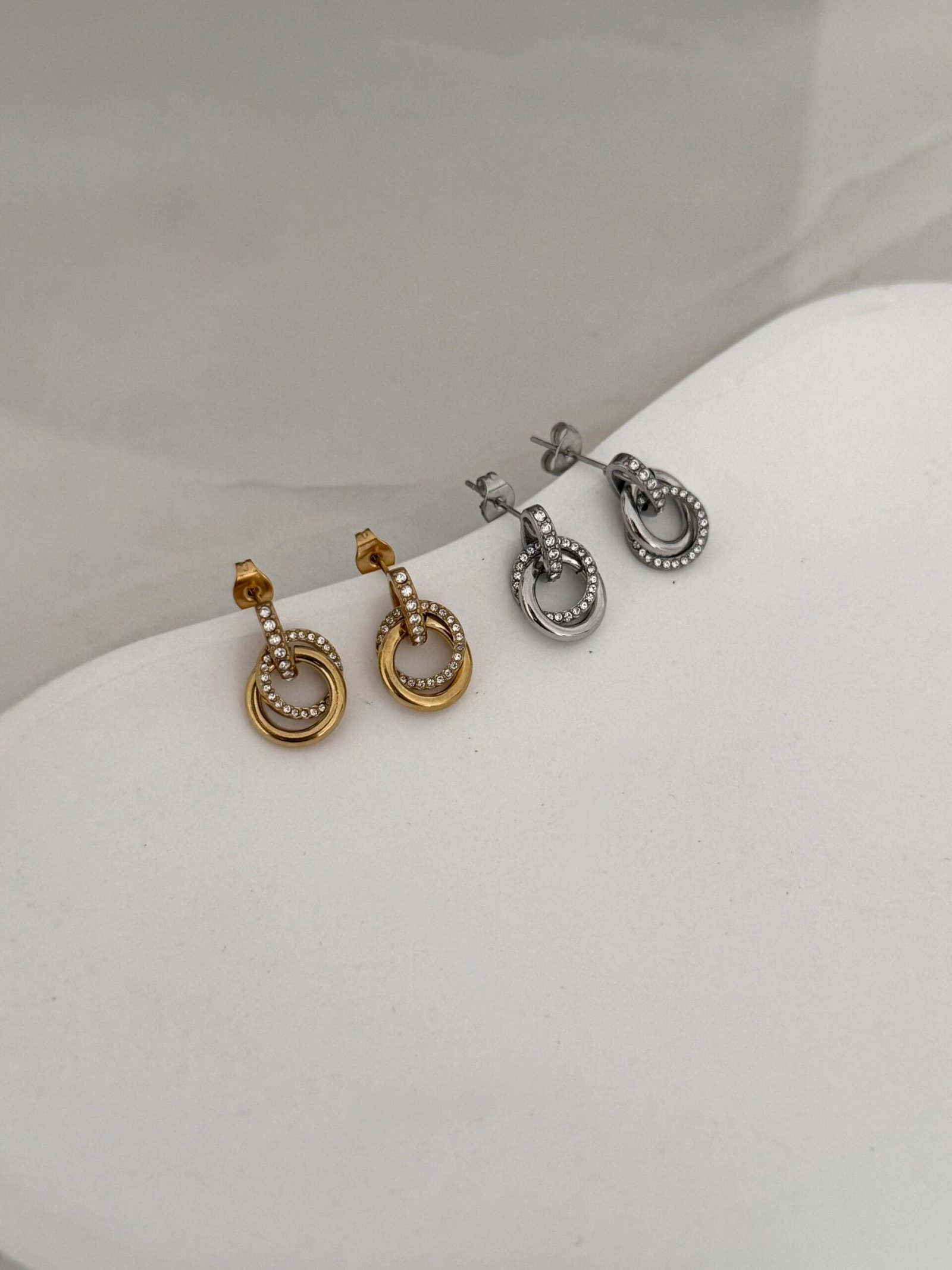 Σκουλαρίκια Double Loop Shine