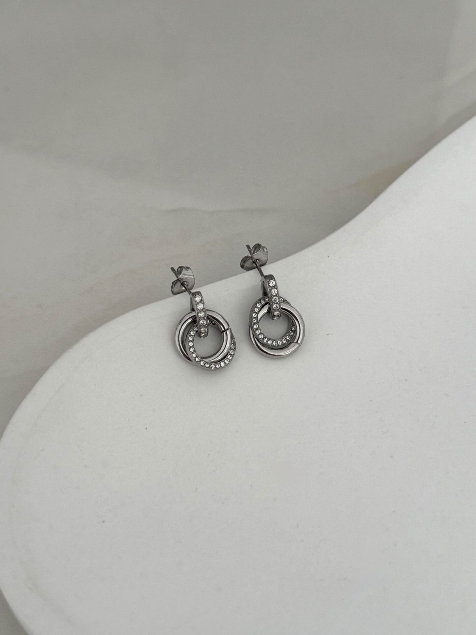 Σκουλαρίκια Double Loop Shine - Image 2