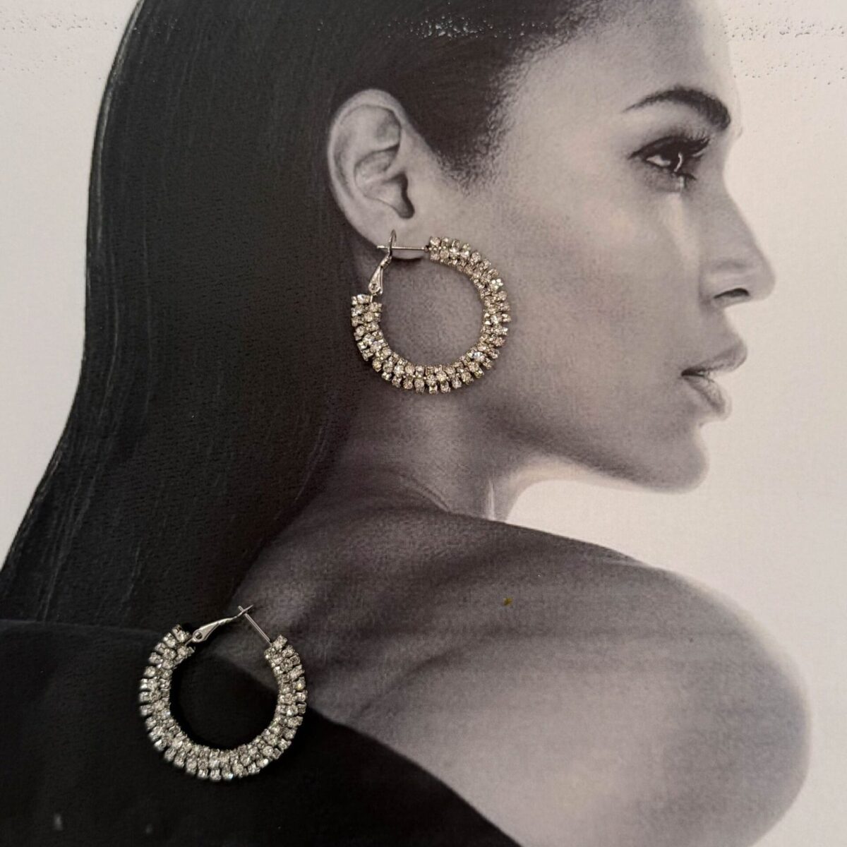 Σκουλαρίκια Crystal Twist Hoops